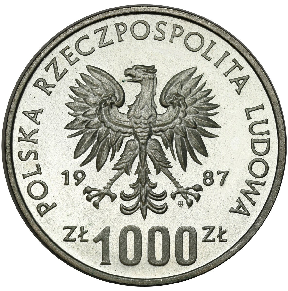 PRL. PRÓBA Nikiel 1000 złotych 1987 - Wratislavia