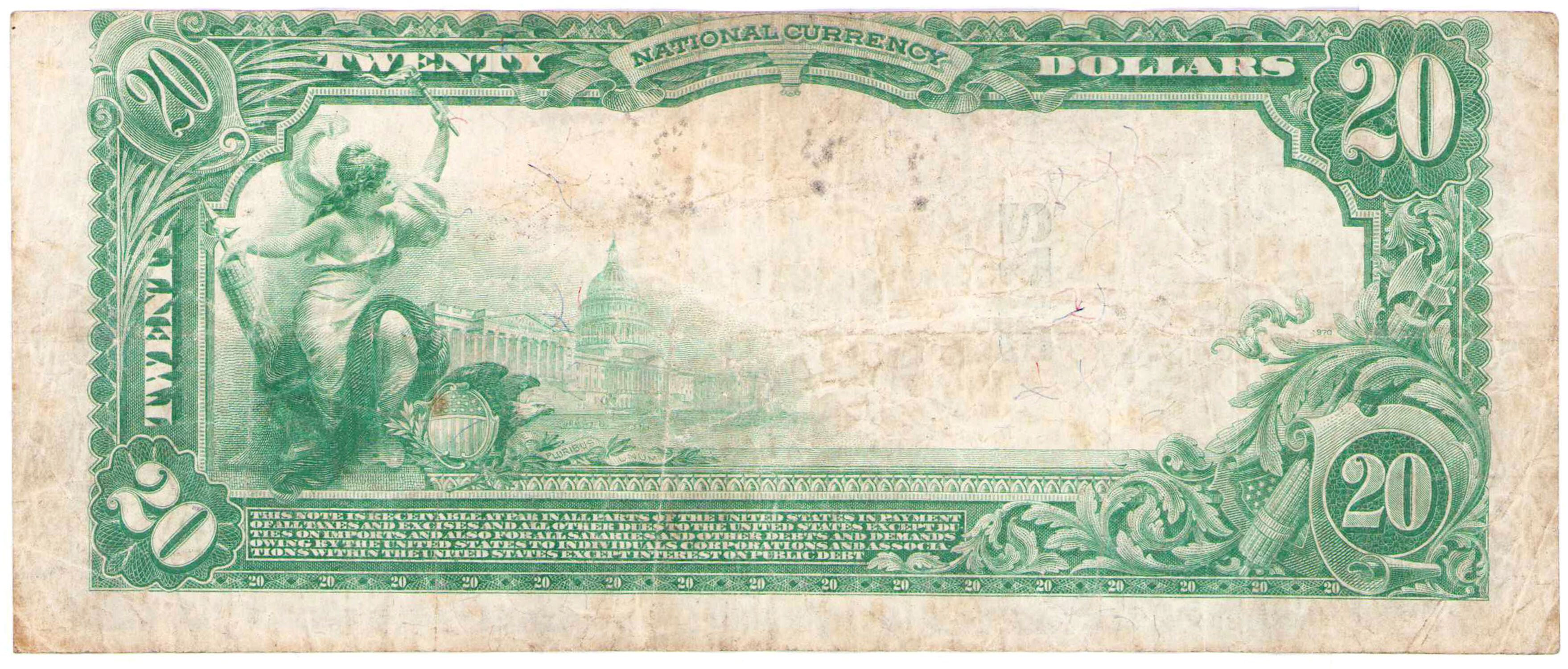 USA. National Bank Note St. Louis, Missouri. 20 dolarów 1902 