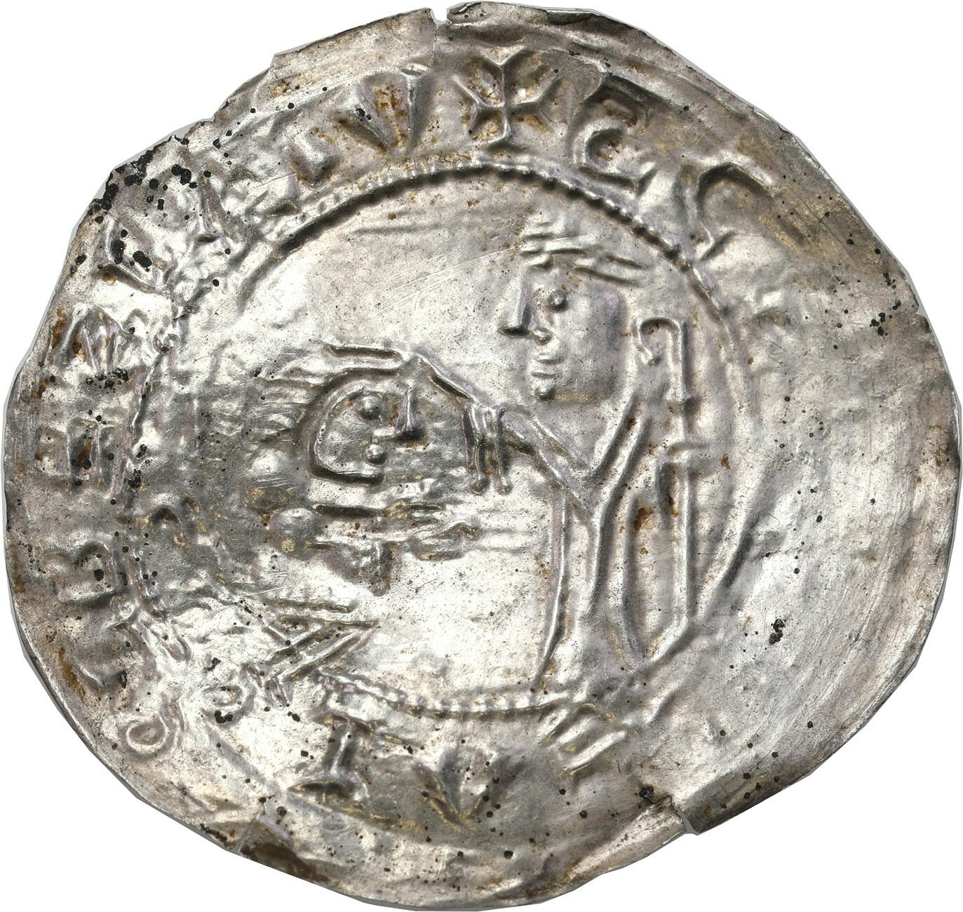 Bolesław III Krzywousty (1102-1138). Brakteat absolucyjny, po 1113 r. Kraków lub Gniezno
