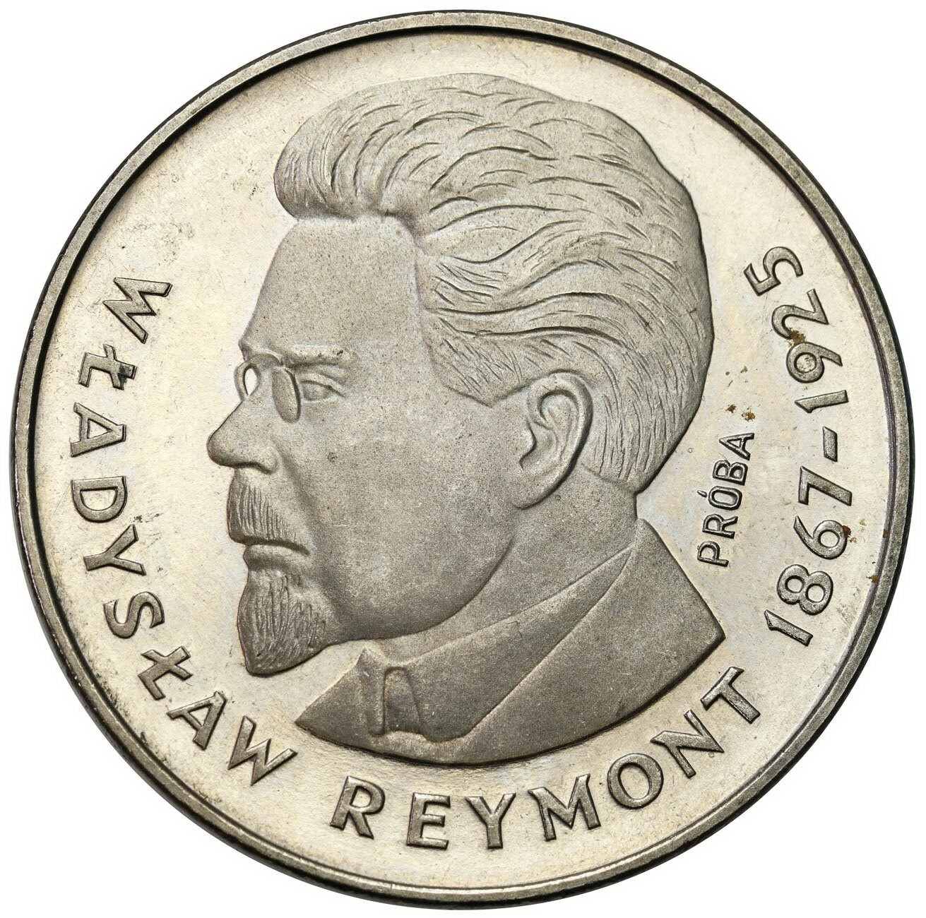 PRL. PRÓBA Nikiel 100 złotych 1977 – Władysław Reymont