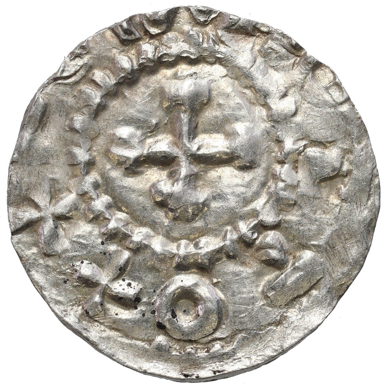 Niemcy, Szwabia – Strasburg. Otto III (983–1002). Denar 983-1002