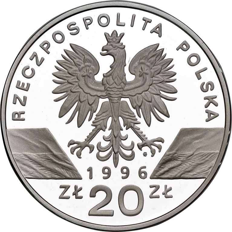 III RP. 20 zlotych 1996 Hedgehog NGC PF67 ULTRA CAMEO