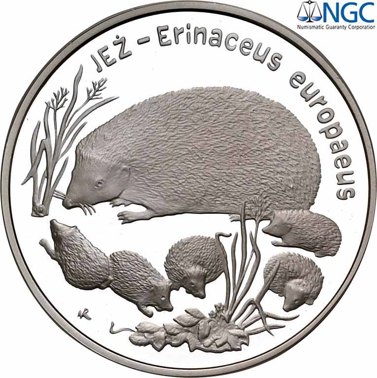 III RP. 20 zlotych 1996 Hedgehog NGC PF67 ULTRA CAMEO