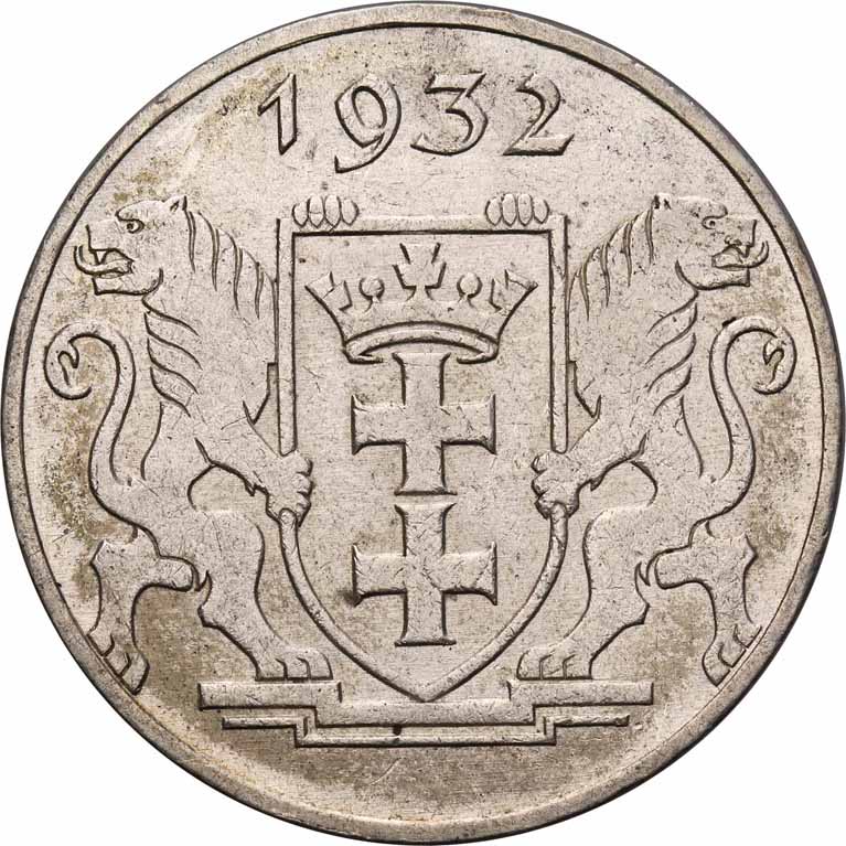 WM Gdańsk. 2 Guldeny 1932 Koga PCGS AU58