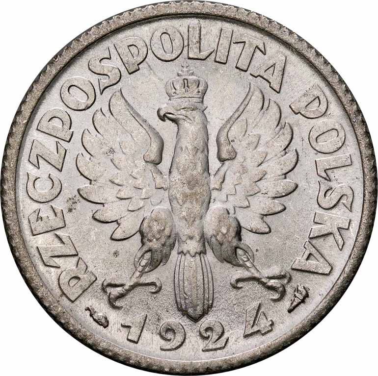 II RP. 1 złoty 1924 PCGS AU58