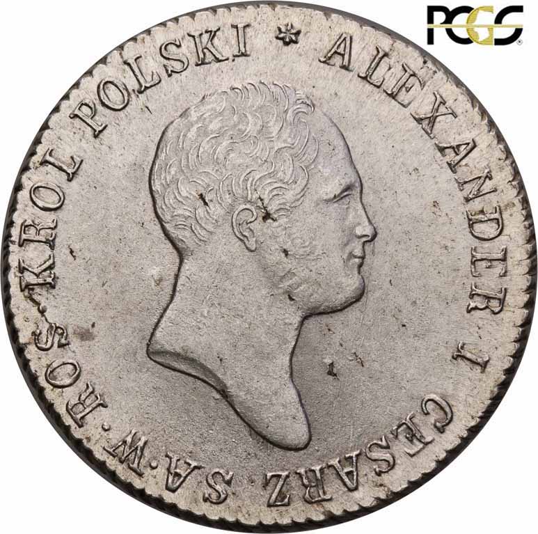 Polska XIX w. 2 złote 1820 IB, Warszawa PCGS UNC Details