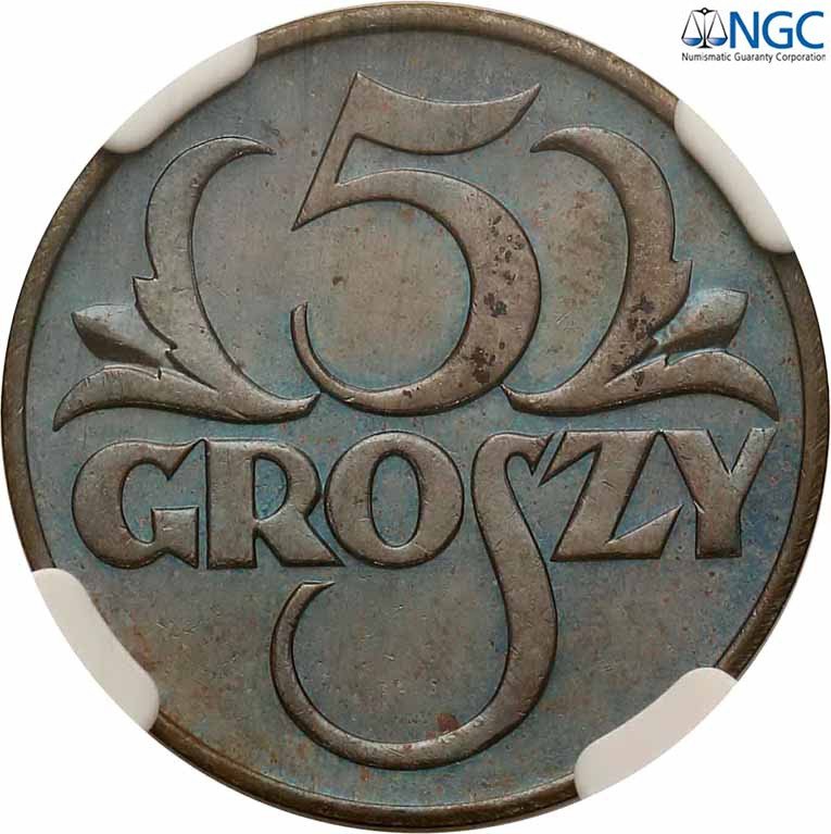 II RP. 5 groszy 1935 NGC MS64 BN