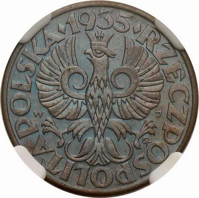II RP. 5 groszy 1935 NGC MS64 BN