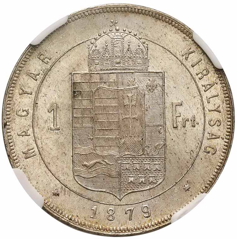 Austria i Węgry. Forint 1879 KB Kremnica NGC MS62