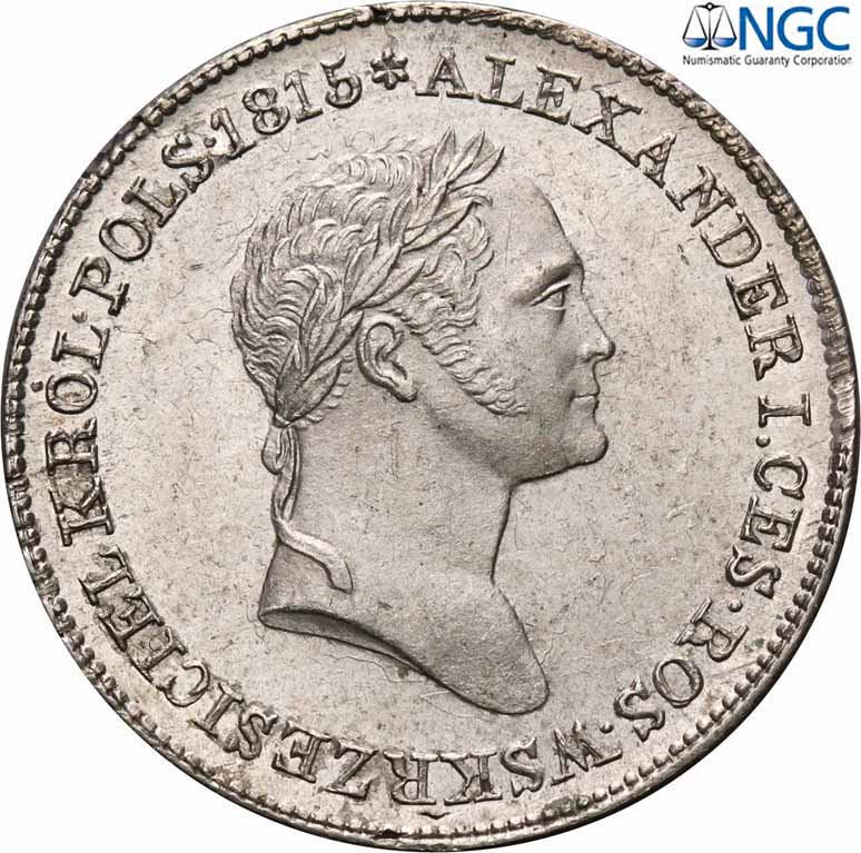 Polska XIX w. Złotówka 1827 IB NGC MS63 (MAX)