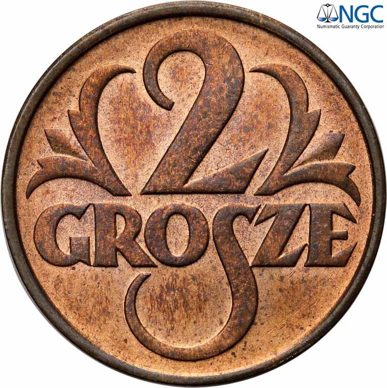 II RP. 2 grosze 1935 NGC MS64 RB
