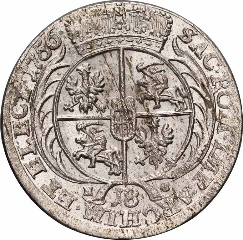 August III Sas. Ort (18 groszy) 1756, Lipsk NGC MS62