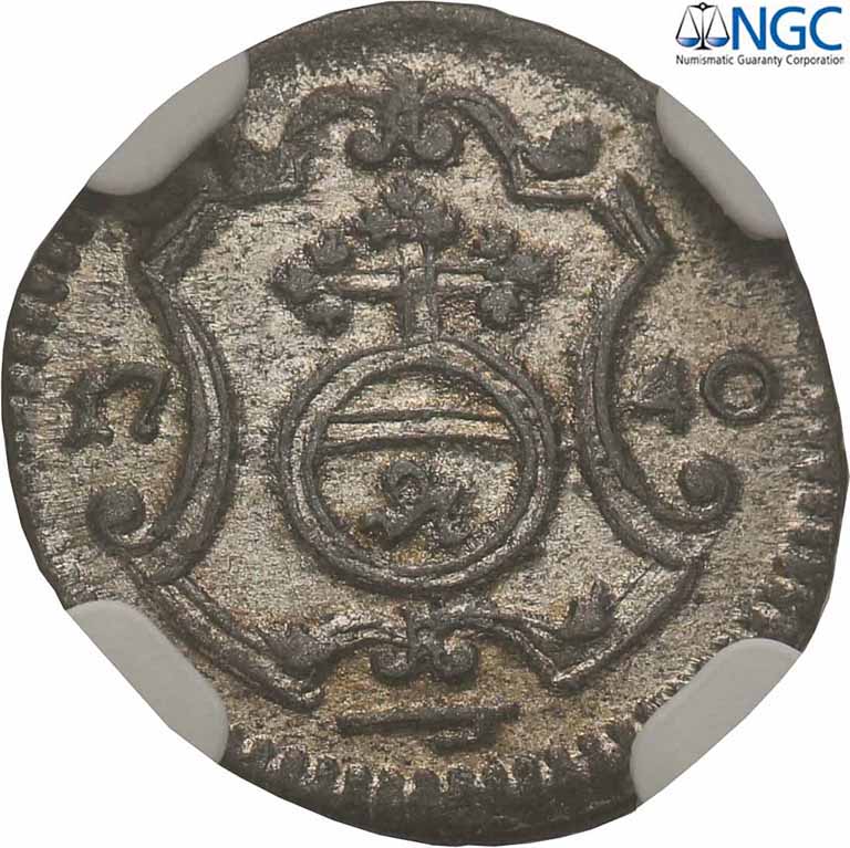August III Sas. Halerz, 1740 FWoF, Drezno NGC MS64
