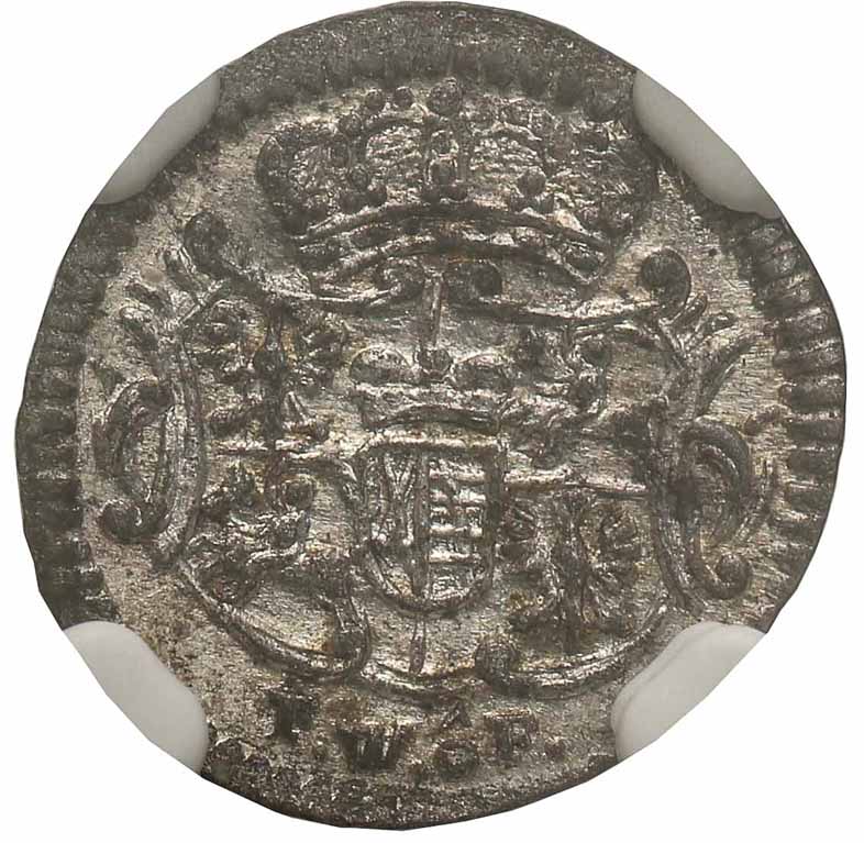 August III Sas. Halerz, 1740 FWoF, Drezno NGC MS64