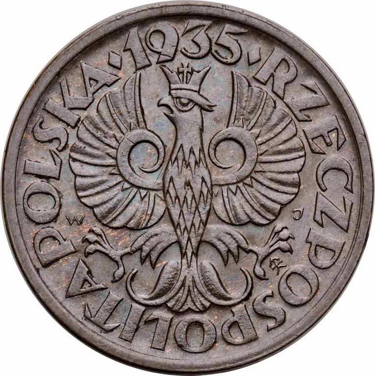 II RP. 1 grosz 1935 NGC MS64 BN