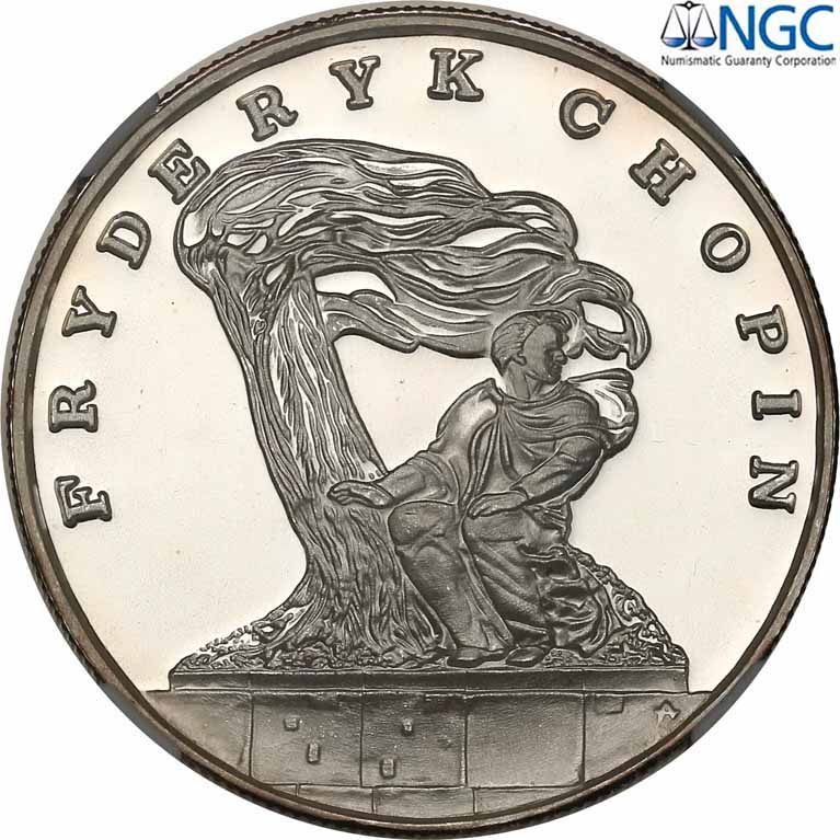 III RP 100 000 zlotych 1990 F. Chopin NGC PF68 ULTRA CAMEO