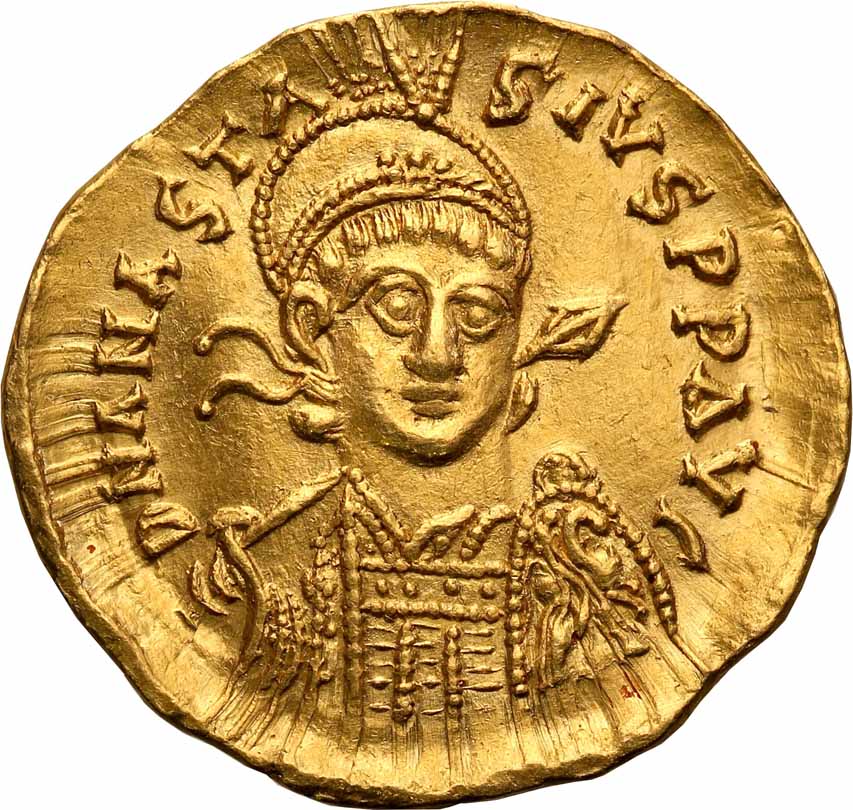 Bizancjum. Anastasius I 491-518 AD, solidus, Konstantynopol