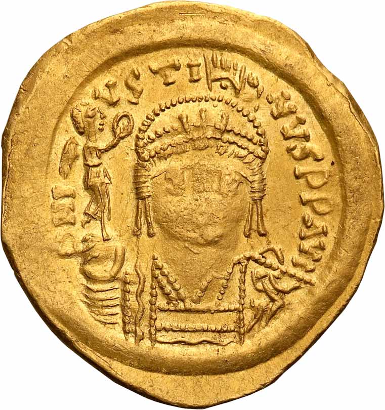 Bizancjum. Justyn II 565-578 AD, solidus, Konstantynopol