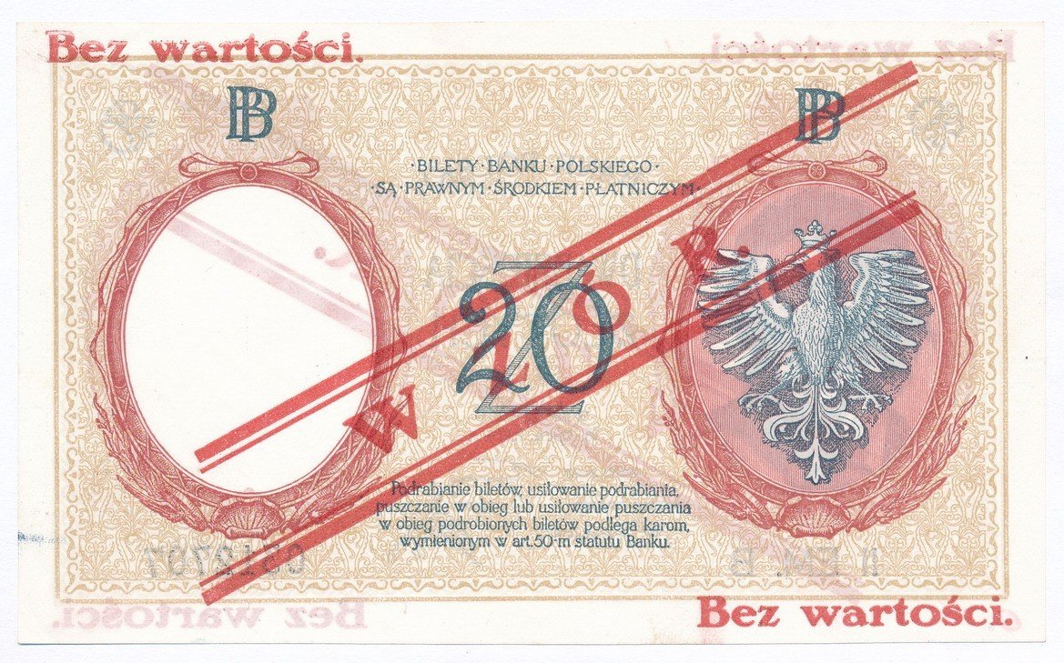 Polska. 20 złotych 1924 Kościuszko II EM.B WZÓR