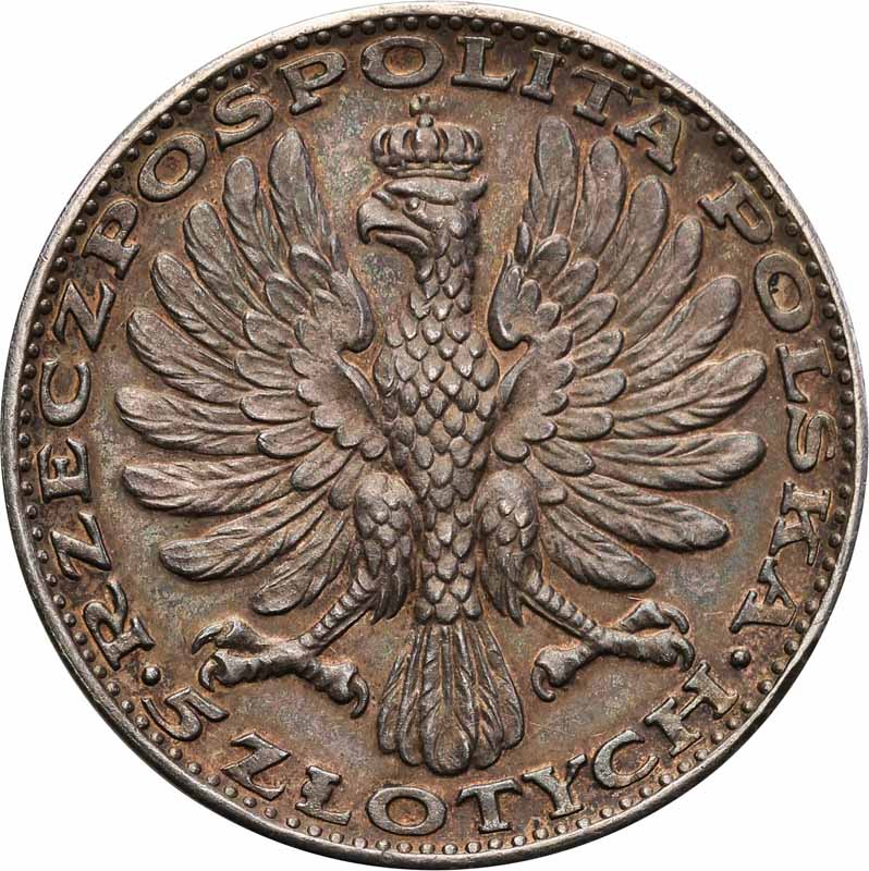 II RP. 5 złotych 1928, Matka Boska, srebro