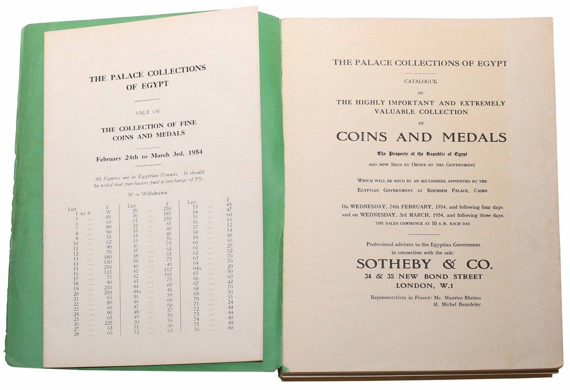 Sotheby & Co. – Katalog aukcyjny „The Palace Collections of Egypt” Londyn