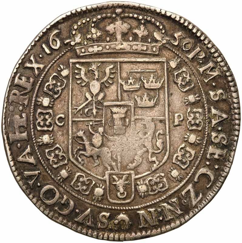 Jan II Kazimierz. Talar 1650, Kraków (duża głowa króla) ex. Potocki Colection