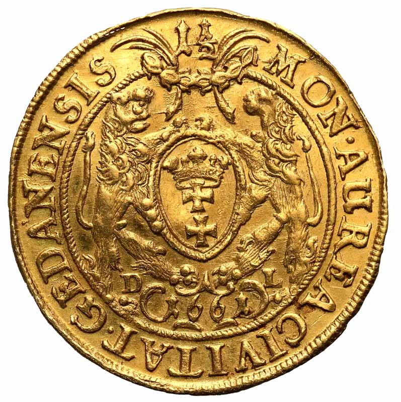 Jan II Kazimierz. 1 1/2 dukata 1661, Gdańsk ex. Virgil Brandt collection