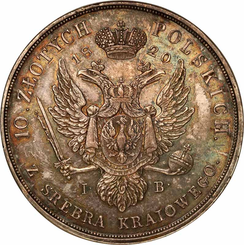 Królestwo Polskie, Aleksander l. 10 złotych 1820, Warszawa