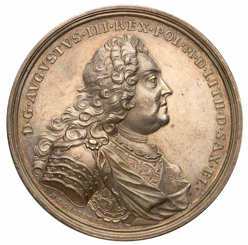 August lll Sas. Medal koronacyjny 1734, srebro