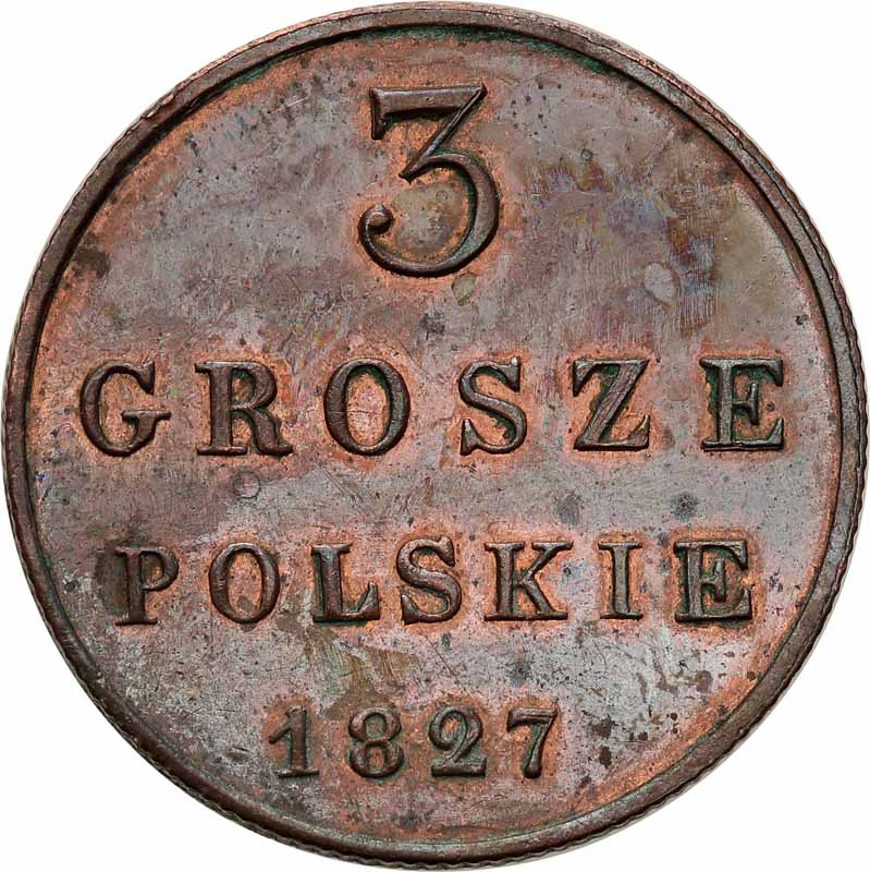 Polska XlX w. 3 grosze 1827 FH, Warszawa