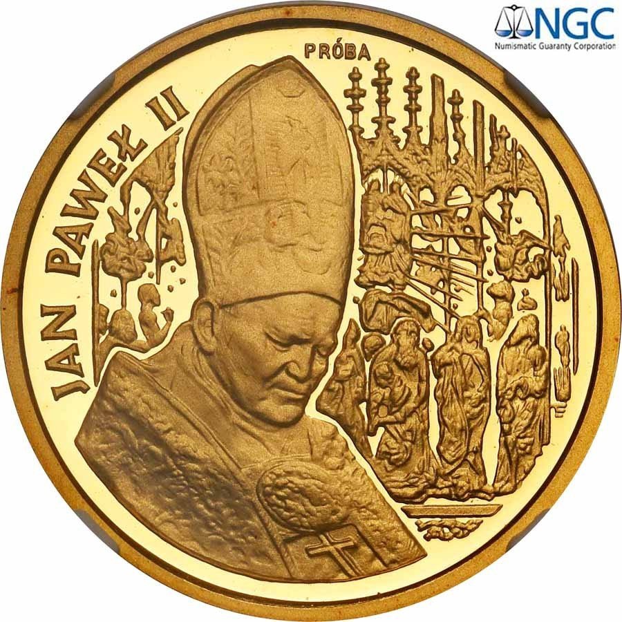 III RP. PRÓBA złoto 100.000 złotych 1991 Papież Jan Paweł II Ołtarz NGC PF69 ULTRA CAMEO