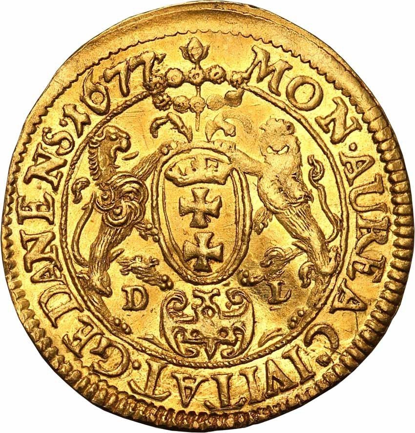 Jan III Sobieski. Dukat 1677, Gdańsk PCGS UNC Details ex. Mękicki collection