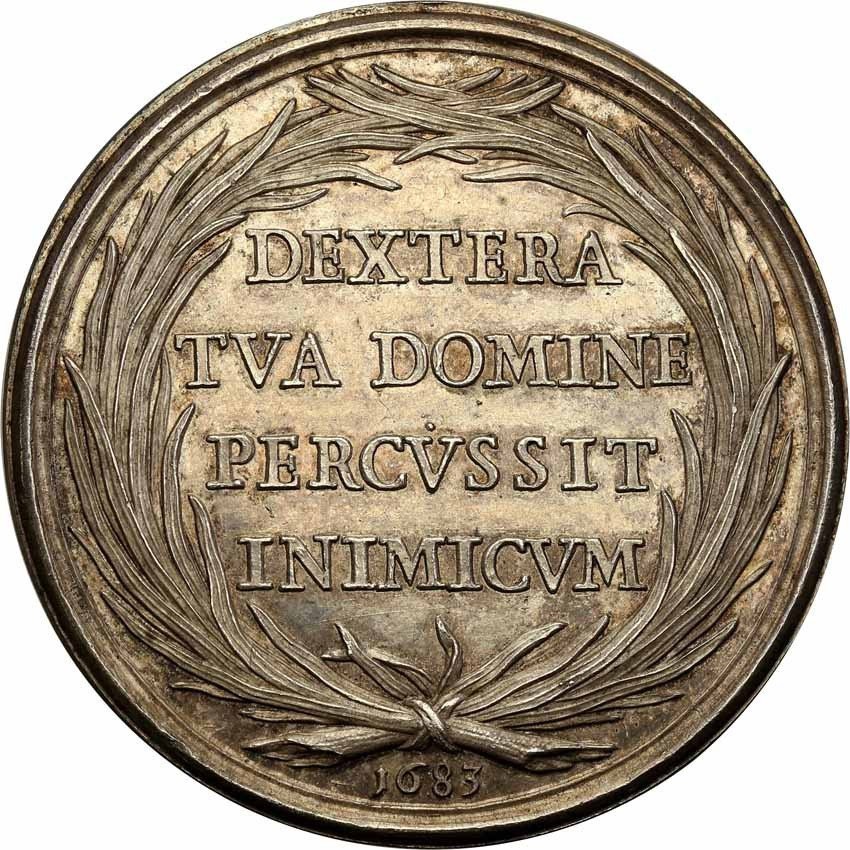 Jan III Sobieski. Innocenty XI, medal na pamiątkę odsieczy wiedeńskiej 1683, srebro