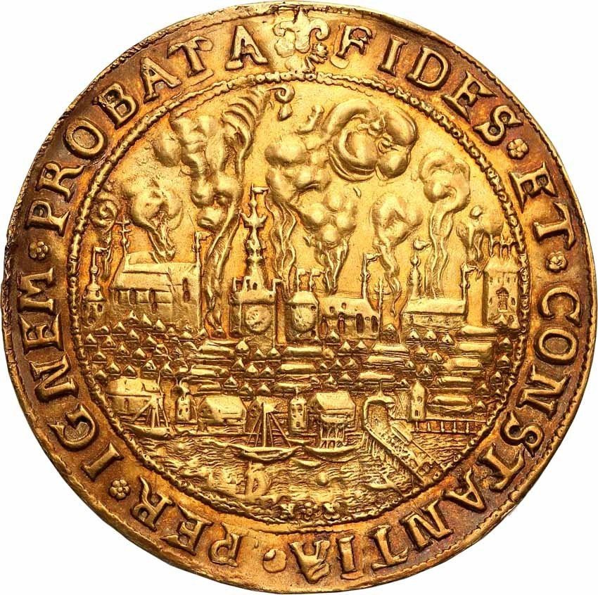 Zygmunt lll Waza. Półportugał (5 dukatów), odbitka w złocie Brandtalara 1629, Toruń