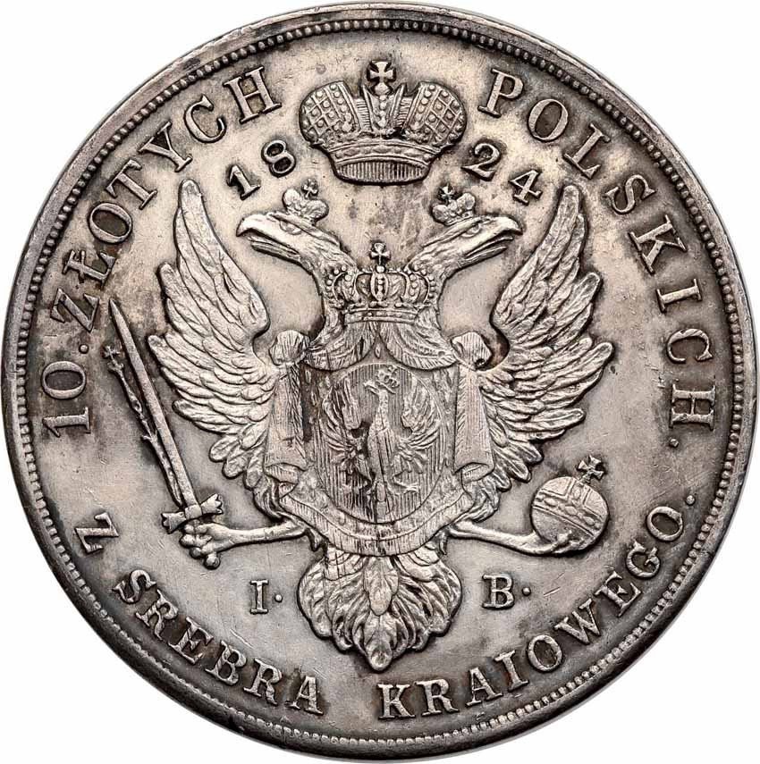Królestwo Polskie/Rosja. Aleksander l. 10 złotych 1824 IB, Warszawa