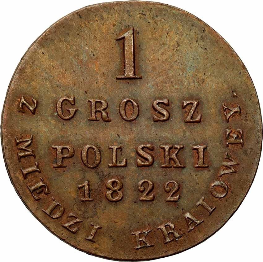 Królestwo Polskie/Rosja. Aleksander I. 1 grosz 1822 IB, Warszawa z miedzi kraiowey