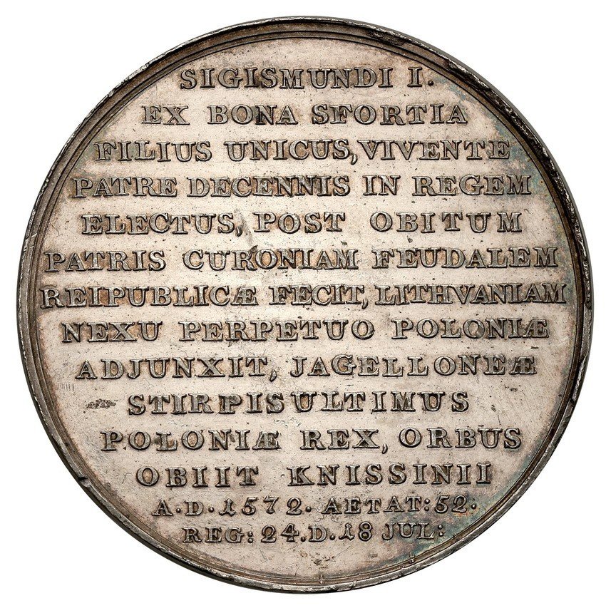 Medal Zygmunt II August Suita królewska - Reichel
