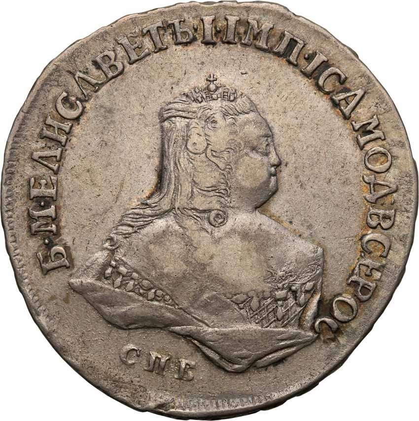 Rosja. Elżbieta. Połtina (1/2 Rubla) 1753, Petersburg