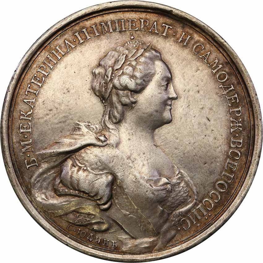 Rosja. Katarzyna ll. Medal 1774, Pokój z Turcją, SREBRO