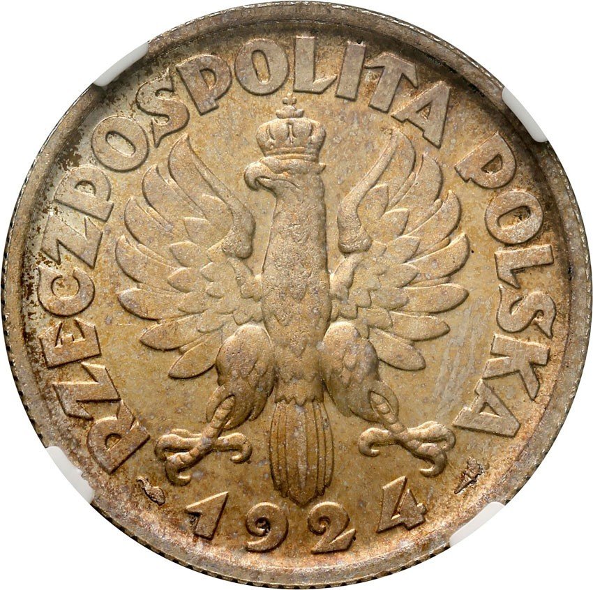 II RP. PRÓBA (ESSAI) 2 złote 1924 Paryż, srebro, NGC MS66 (MAX) ex. Karolkiewicz Collection