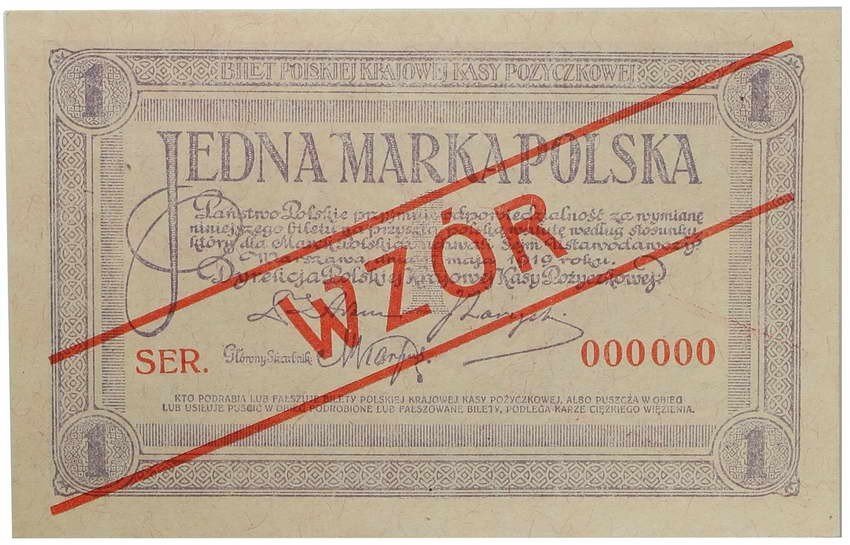 WZÓR 1 marka polska 17.05.1919