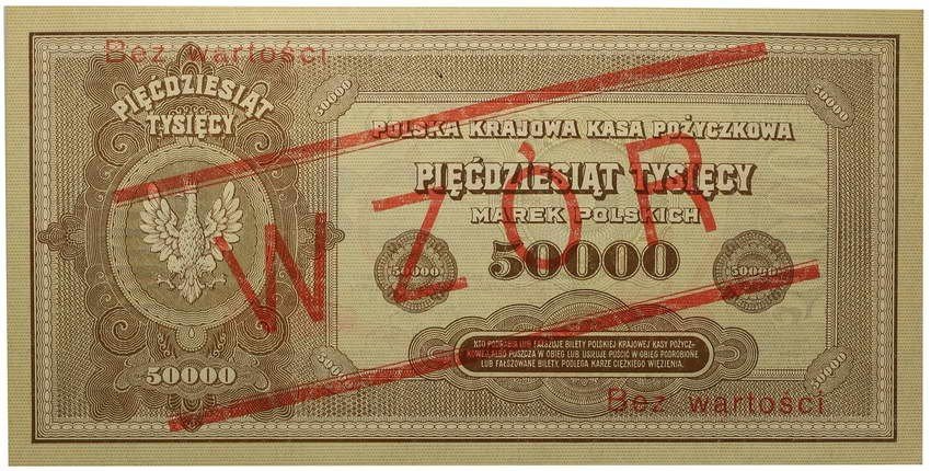 WZÓR 50.000 marek polskich 10.10.1922 seria A