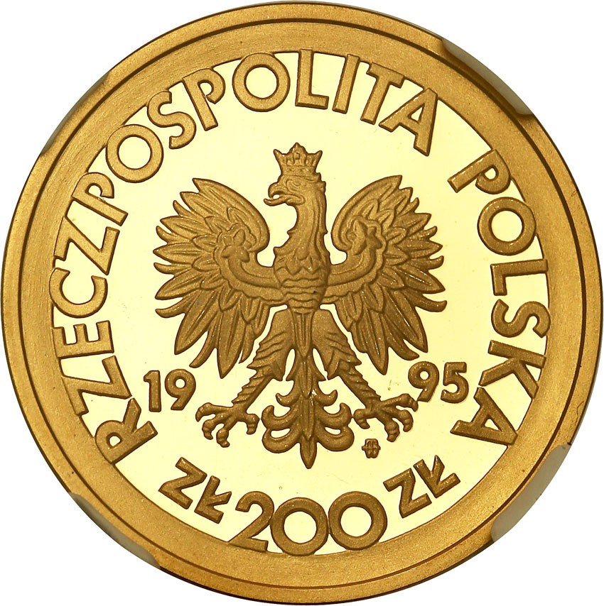 Polska 200 złotych 1995 Konkurs Chopinowski - F. Chopin NGC PF69 ULTRA CAMEO
