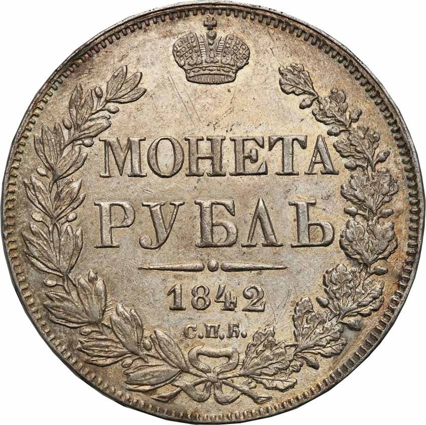 Rosja. Mikołaj I. Rubel 1842 АЧ, Petersburg