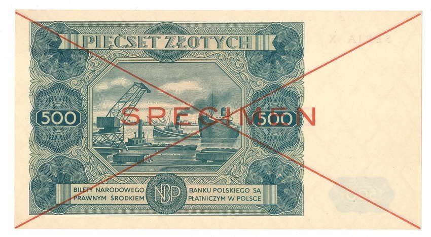 WZÓR 500 złotych 15.07.1947 seria X rzadkość R7