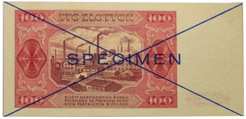WZÓR 100 złotych 1.07.1948 seria D rzadkość R6