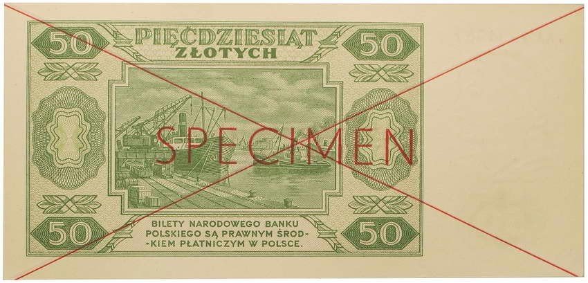 WZÓR 50 złotych 1.07.1948 seria AA rzadkość R6