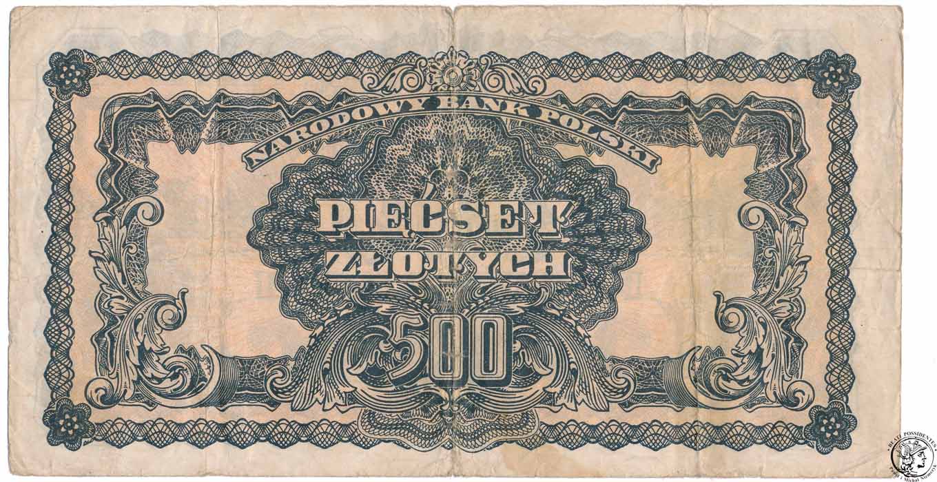 Banknot 500 złotych 1944 ...obowiązkowym st.3-