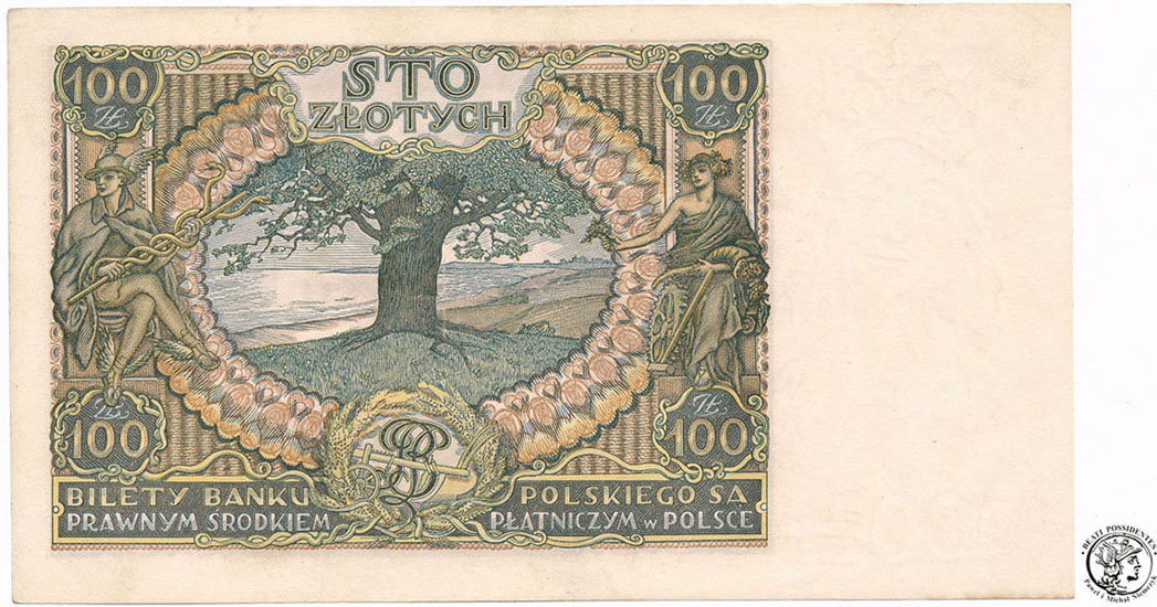 Banknot 100 złotych 1934 seria AX st.2
