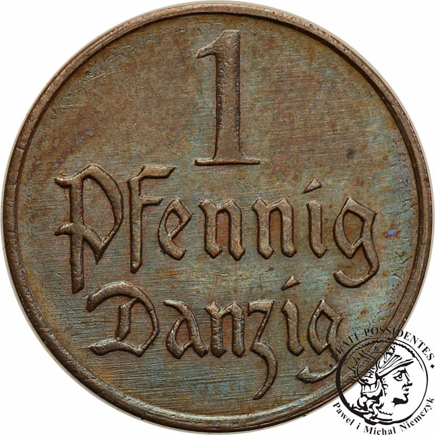 W.M. Gdańsk Danzig 1 fenig 1923 st.2